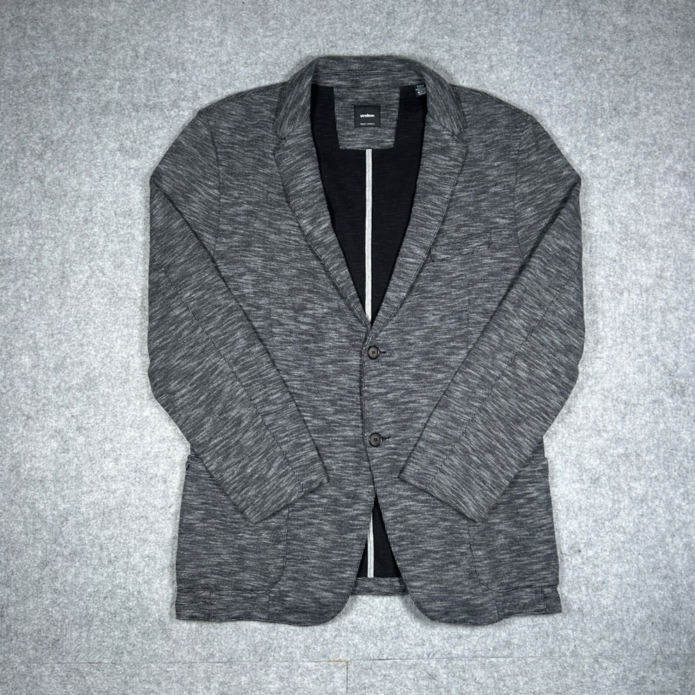 Strellson Blazer Men XL Gray J-Davi-SJ Casual Knit Sport Coat Jacket Business